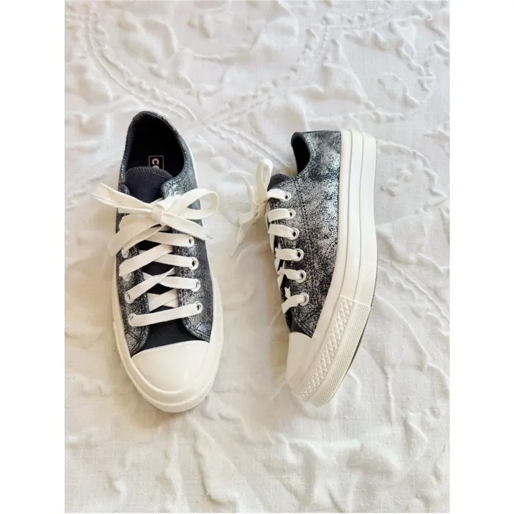 Converse Chuck 70 Ox sneakers in dark silver Nwob